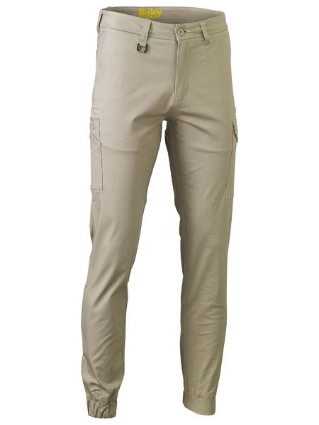 Bisley Mens Stretch Cotton Drill Cargo Cuffed Pants