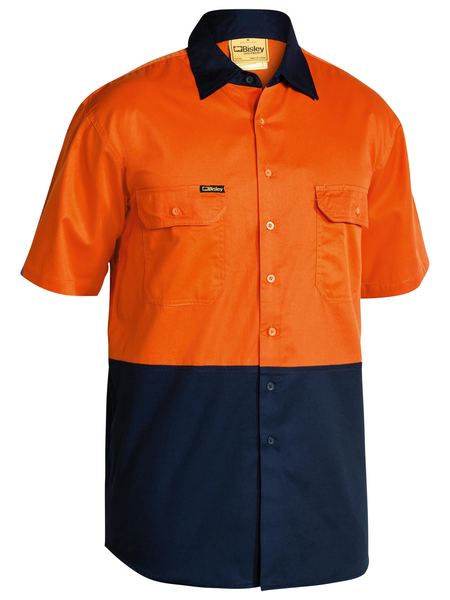 Bisley Hi Vis Short Sleeve Cool Lightweight Drill Shirt
